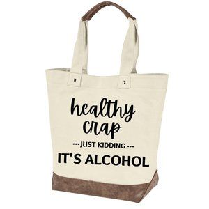 Healthy crap quality canvas tote by Authentic pigment